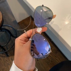 Purple RayBan aviators